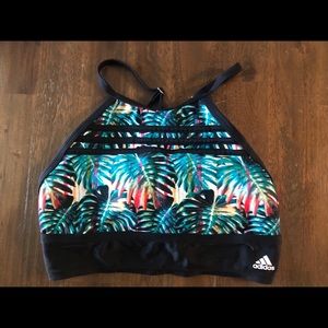 Cute tropical adidas swim top🦈